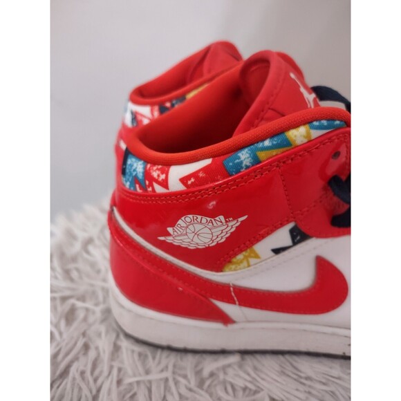 Nike Youth Air Jordan 1 Mid Se GS Electro Orange size 7Y DC7248-600 - Picture 2 of 12